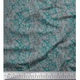 thumbnail image 1 of Soimoi Modal Satin Fabric Artistic Paisley Print Sewing Fabric Yard 42 Inch Wide, 1 of 3