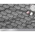 thumbnail image 3 of Soimoi Black Heavy Satin Fabric Filigree Damask Print Sewing Fabric Yard 54 Inch Wide, 3 of 3