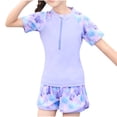 thumbnail image 1 of Pisexur Girls and Boys One Piece Rash Guard Swimsuit Kid Water Sport Short Swimsuit UPF 50+ Sun Protection Bathing Suits 1-16 Years, 1 of 7