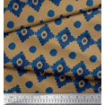 thumbnail image 2 of Soimoi Brown polyester Crepe Fabric Aztec Geometric Decor Fabric Printed Yard 52 Inch Wide, 2 of 3
