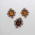 thumbnail image 2 of Flat Back Crystal Rhinestones Button Embellishment Cabochon Bead Yellow 30x25mm, 2 of 7