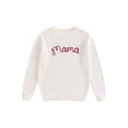thumbnail image 1 of Wangsaura Chandails Assortis pour la Famille Maman et Moi Broderie de Lettres Col Rond Tricot Confortable Hauts Chauds, 1 of 8
