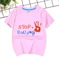 thumbnail image 2 of Felwors T-Shirts à Manches Courtes Col Rond Doux pour Filles, T-Shirt Imprimé 6 Couleurs, 2 of 5