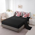 thumbnail image 3 of YST Red Black White Grey Bedding Set Queen For Kids Boys Teen,Geometric Square Comforter Set With Sheets Geometry Striped 7 Piece Bed In A Bag Modern Abstract Bed Set Farmhouse Bedding, 3 of 5