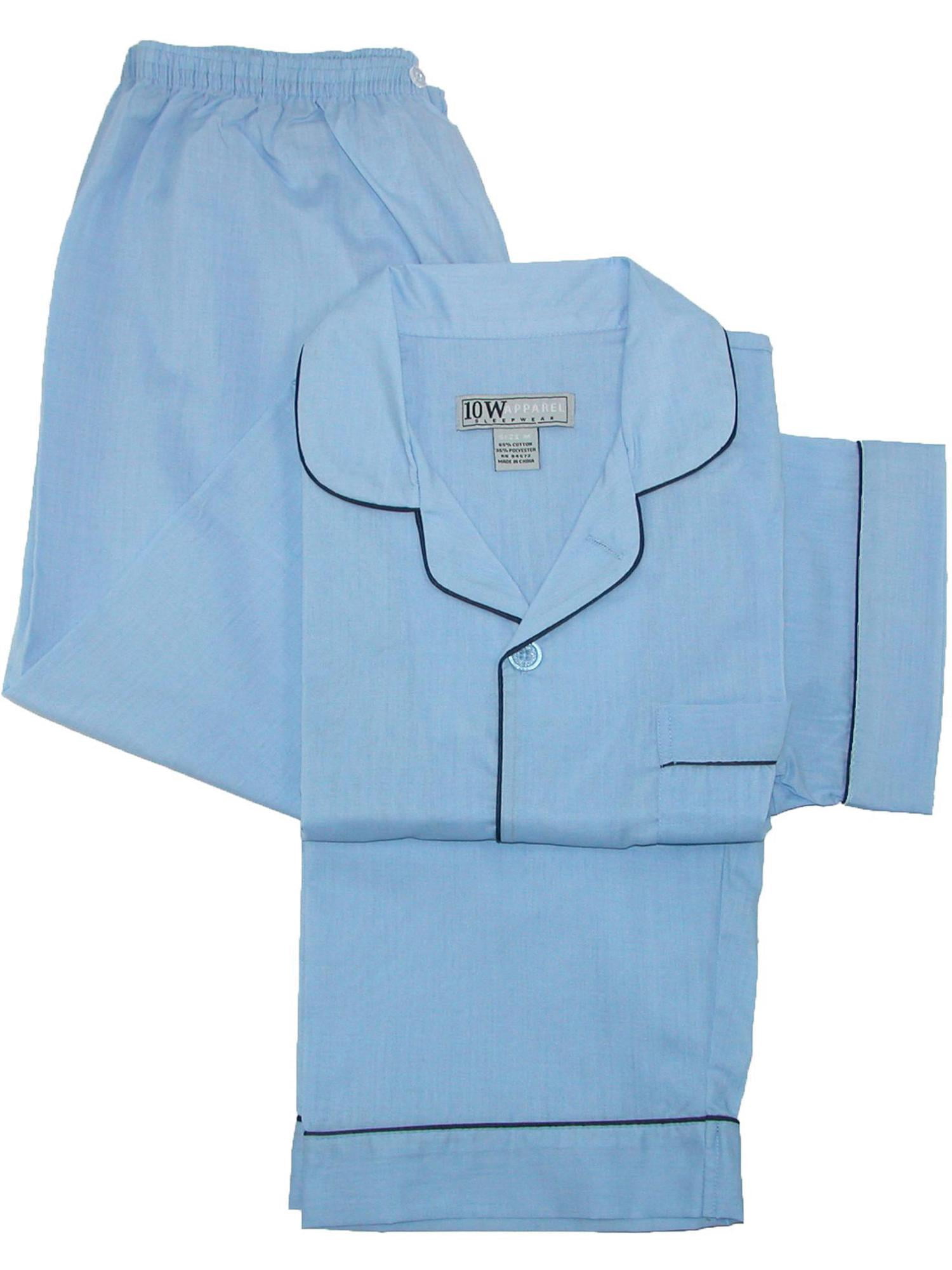 Ten West Apparel Ensemble de Pyjama Uni à Manches Courtes et Jambes Longues (Hommes)