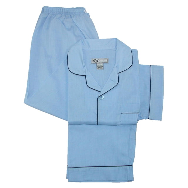 Ten West Apparel Short Sleeve Long Leg Solid Pajama Set (Men's)