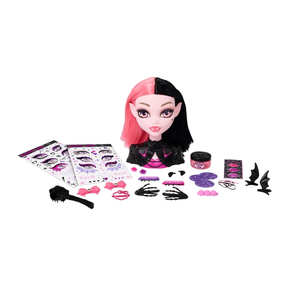 Monster High Tête à coiffer Draculaura avec plus de 25 accessoires
