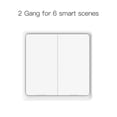 thumbnail image 1 of Mistaha Wireless Scene Switch Push Button Smart Switch Wall Panel Battery Powered Tuya/ Smart Life APP Remote Control for Smart Home Devices(ZigBee Hub Required), White 2 Gang, 1 of 8
