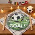 thumbnail image 4 of EGNMCR Goal-Scoring Theme For Soccer Matches Theme For The Theme Party Tableware Disposable 7-in 9-in Paper Plates Paper Cup Tissue Set Of Party-Themed Paper Plates Paper Disposable Tableware Set, 4 of 6