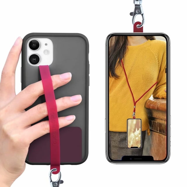ROCONTRIP Phone Strap Crossbody Phone Lanyard with Silicone Phone Patch and Adjustable Lanyard Neck Strap and Strong Hook for Most Smartphone Safety Compatible with iPhone Samsung Huawei Redmi