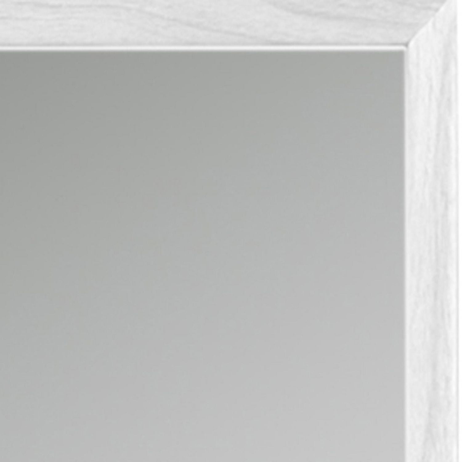 Hometrends miroir mural avec cadre Adler, finition grain blanc,  Miroir décoratif,  18pox22po