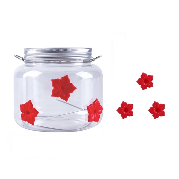 Window Hummingbird Feeder Hummingbird Feeder Portable Hanging Outdoor Hummingbird Feeder Clear Flowing Reservoir Hummingbird Feeder for Garden Yard Patio Decoration 500Ml
