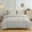 Grey, variant on JZCHUNTOY Washed Cotton Bedding 4 Pieces Set, Solid Color Soft Breathable All Season Comforter Cover Set, for Bedroom Guest Room 1.8m Bed