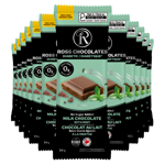 Ross Chocolates - Barres de chocolat Pas de sucre ajouté Lait Menthe de chocolat x12