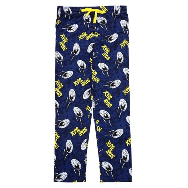 Star Trek Pantalon de Pyjama pour Homme Bleu Marine avec Emblème et Éclairs, Bleu Marine, Moyen