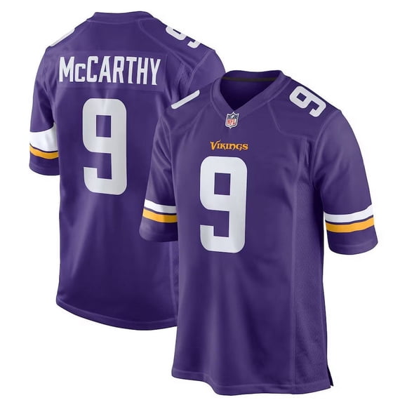 Youth Minnesota_Vikings Game Player Jersey J.J. McCarthy 9 Youth Sport football Jersey-Purple-Yth M