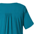 thumbnail image 2 of Woman Plus Size Short Sleeve Floral Blouses Henley T-Shirts V Neck Button Tunic Tops  M-4xl, 2 of 3