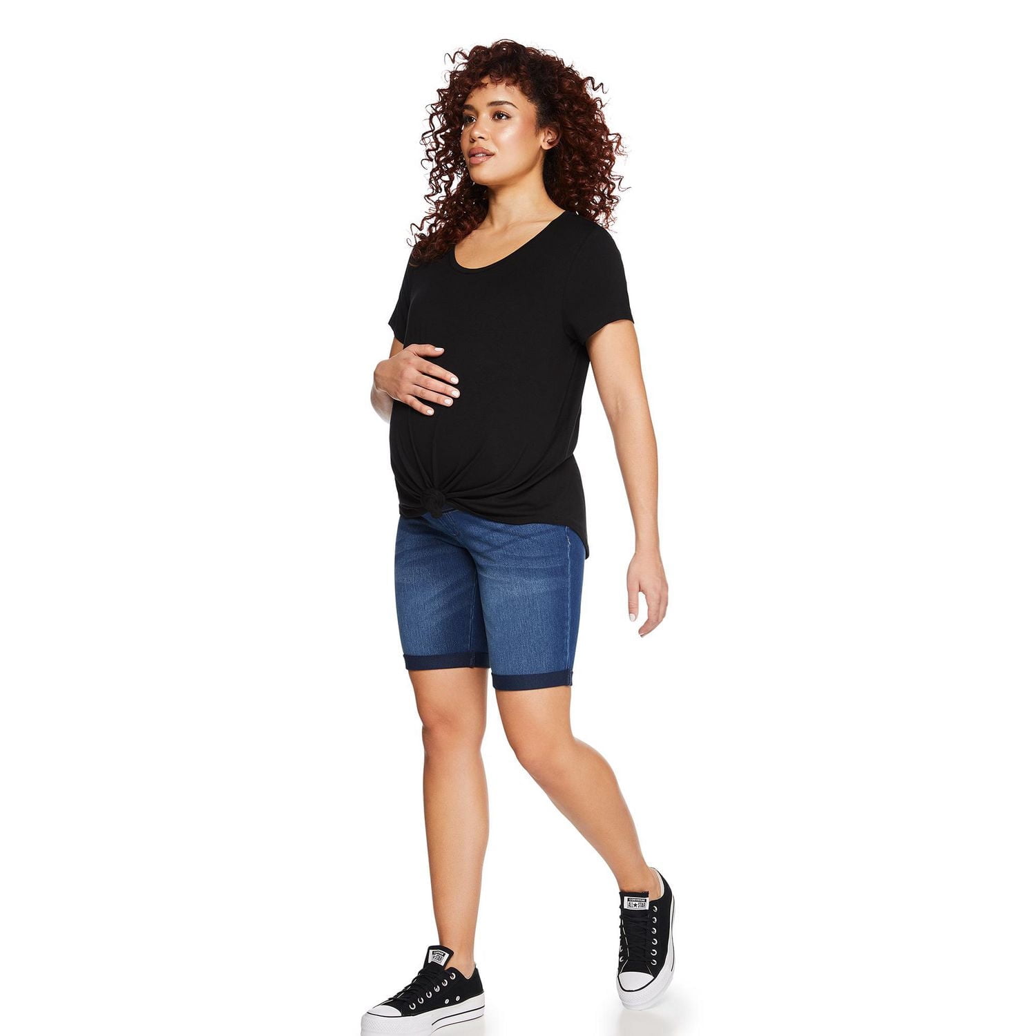 Paisley Sky Maternity Short Sleeve Tunic Tee