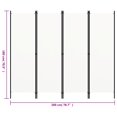 thumbnail image 4 of vidaXL 4-Panel Free Standing Fabric Folding Room Divider Screen White 200x180 cm, 4 of 5