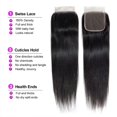 thumbnail image 2 of 4x4 Water Wave Closure Human Hair Extensions Brazilian Lace Closure Deep Curly Straight Body Wave Lace Closure Remy Human Hair Closure Perruques Extensions de cheveux humains, 2 of 6