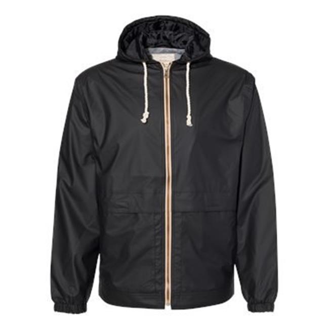 Weatherproof B04452504 Vintage Hooded Rain Jacket, Black - Medium