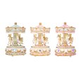 thumbnail image 2 of Mistaha Mini Carousel Clockwork Music Box Colorful LED Merry-go-round Musical Box Gift for Girlfriend Kids, 2 of 8