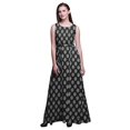 thumbnail image 1 of Bimba Block Women Long Tank MaxiDress Round Neck Printed Party Gown-X-Large, 1 of 6