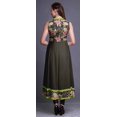 thumbnail image 4 of Bimba Robe Anarkali à Col Mandarin pour Femmes, Gris Foncé, Imprimé Aquarelle, Ethnique Indienne, Kurta, XXX-Large, 4 of 6