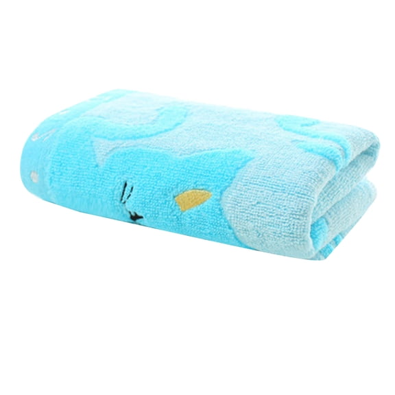 Meitianfacai Serviettes pour Enfants, Serviettes de Bain pour Bébé, Serviettes Douces pour Visage, Mains, Cheveux, Bain, Serviette de Plage, 20x10 Pouces Bleu