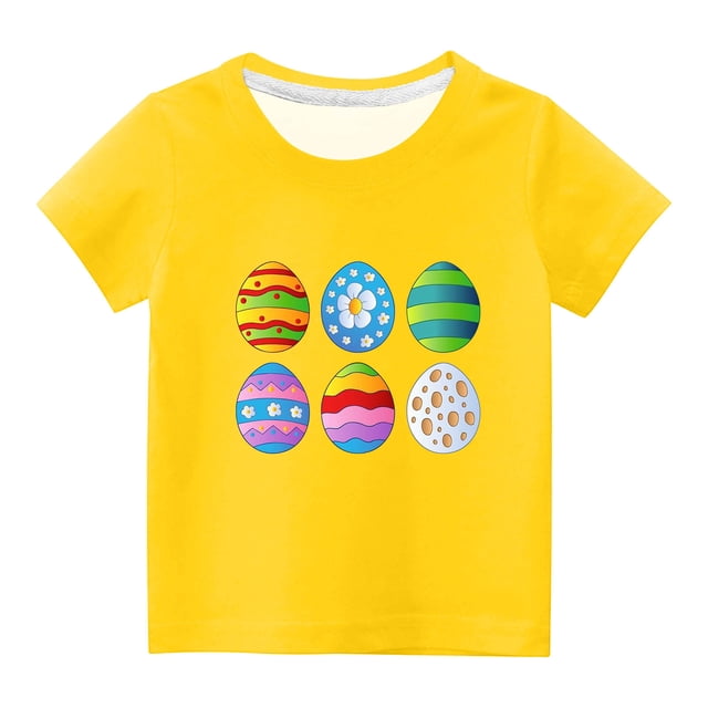 Chandails pour Filles Tout-Petits Enfants Garçons Filles Mignon Col Rond Imprimé Manches Courtes Haut