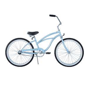 Firmstrong Urban Lady Une seule vitesse pour les femmes 24" Vélo de croisière de plage, Bleu bébé