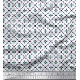 thumbnail image 1 of Soimoi Blue Modal Satin Fabric Jaal Jamdani Decor Fabric Printed Yard 42 Inch Wide, 1 of 3