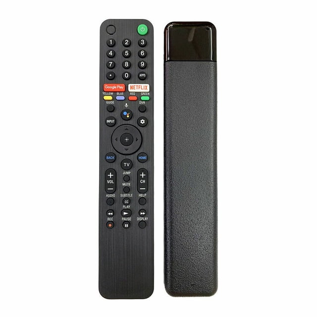 New RMF-TX500U for Sony Smart TV 4K voice remote control XBR-55X950G RMF-TX500P, designed for seamless TV operation. Features include a black finish, volume and channel controls, and dedicated Netflix and Google Play buttons. Ideal for replacing lost or damaged remotes.
