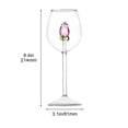 thumbnail image 3 of Gobelet à Vin Blanc Rose Adorable de Noël, Verre à Vin Rouge, Coffret Cadeau, 3 of 8