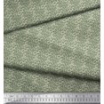 thumbnail image 3 of Soimoi Green Modal Satin Fabric Filigree Damask Printed Fabric 1 Yard 42 Inch Wide, 3 of 3