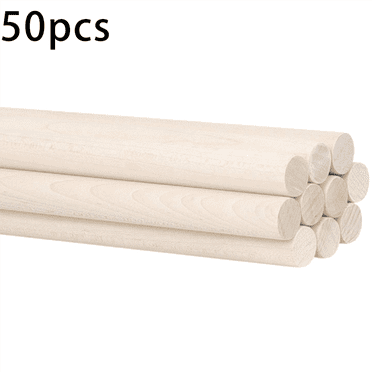 150 Pcs Tiges en Bois Non Finies, Bâtons de Bois Massif pour Artisanat, Macramé, Bricolage et Plus, Ponçage Lisse