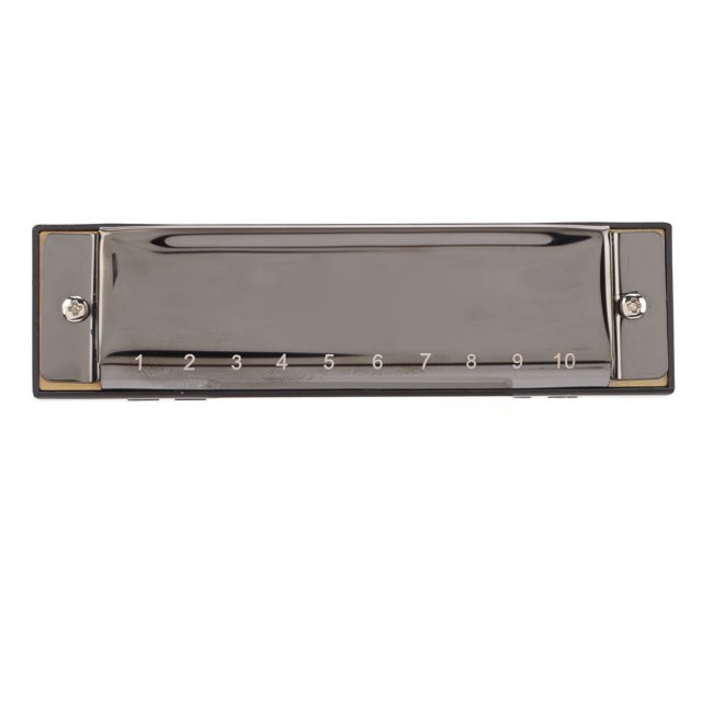 ANGGREK Harmonica, C Key 10 Hole Professional Mouth Organ For Performance For Kids For Playing