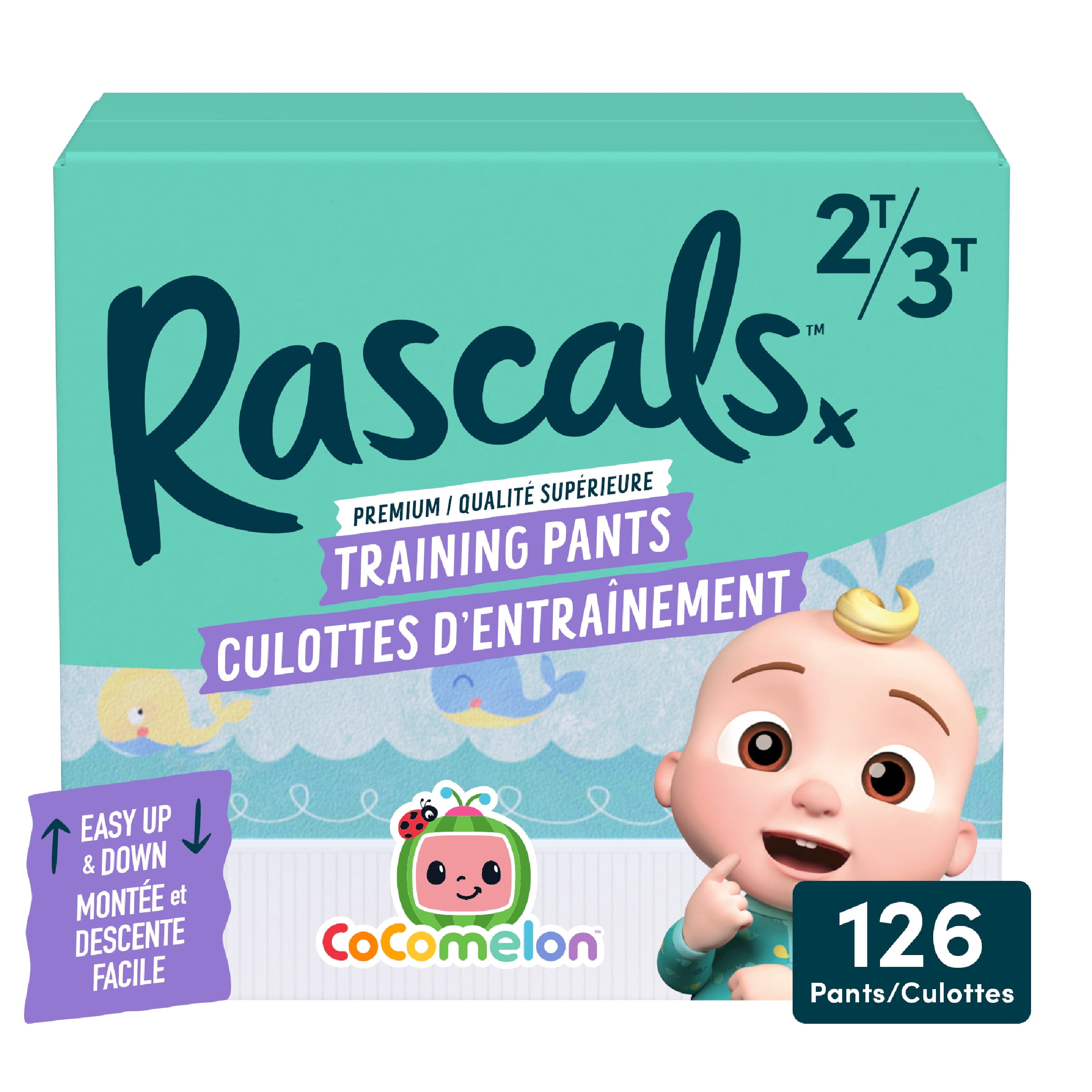 Rascals CoComelon Absorbent Potty Training Pants, Size 2T-3T, 126 Count