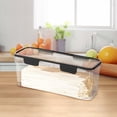 thumbnail image 4 of Pasta Storage Container Airtight Noodle Organizer Refrigerator Kitchen Herb Keeper Sealed Spaghetti Box Dry Food Pantry Organizer Transparent Lid, 4 of 5