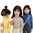 thumbnail image 3 of Qudderr Chandails pour Filles Tout-Petits 2-13 Ans Pull à Col Roulé Manches Longues Automne Hiver, 3 of 8