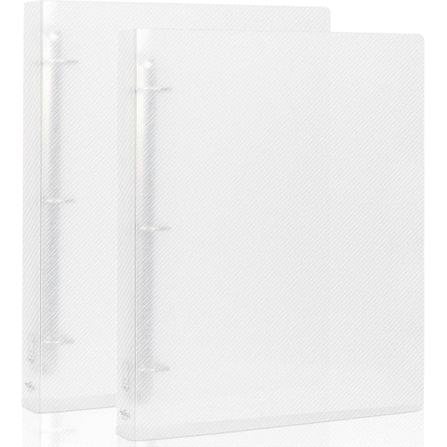 3 Ring Binder, Binder Organizer Holds 8.5' x 11' Paper, Large Clear View Binder D Ring, 2 Pack, Transparency