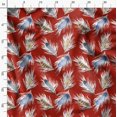 thumbnail image 3 of Soimoi Red Viscose Chiffon Fabric Print Feather Fabric Prints By Yard 42 Inch Wide, 3 of 6