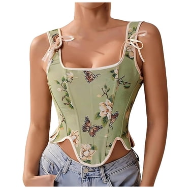 Decree Hauts pour Femmes en Gel Anti-Transpiration pour Gaine Amincissante Corset pour Femme Brust Vintage Quadratischer avec Arête de Poisson Weste Blaue 36