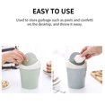 thumbnail image 3 of Office Desk Waste Container Home Living Room Waste Can Portable Plastic Waste Basket Desktop Garbage Bin Mini Flip Lid Trash Can, 3 of 8