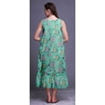 thumbnail image 4 of Bimba Vert Aigue-Marine2 Mérou Océan Imprimé Poisson Chemises de Nuit en Coton pour Femmes Robe Sans Manches Tenue de Nuit Robe Maxi Moyen, 4 of 6