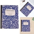thumbnail image 2 of ZTTD 1 Pack Composition Notebook Wide Ruled, 200 Pages (100 Sheets), 9-3/4x7-1/2 Inch, Notebooks for Work, Blue Marble Covers Composition Books (Style9-Blue), 2 of 8