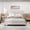 Beige Bed Frame, variant on Queen Size Bed Frame,Upholstered Platform Bed,Soft Boucle Wingback Headboard,Wood Bed Support and Slats,Curved-Shaped Headboard Queen Bed Frame for Adult,Easy Assembly,Beige