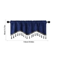 thumbnail image 4 of Sentmoon Blackouts Curtains with Tassel Elegant Fringed Window Curtains Patterned Rod Panels Stylish Short Drapes Boho Curtains Summer Decorations for Bedroom, 4 of 7