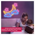 thumbnail image 2 of Moon Cloud Star Neon Sign For Wall Decor USB Powered Light Up For Bedroom Kids Room Girls Party Bar 32X25cm, 2 of 5