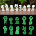thumbnail image 2 of 10Pc Mini Figures Princess Mononoke Forest Spirit Kodama Glow In Dark Statue, 2 of 6